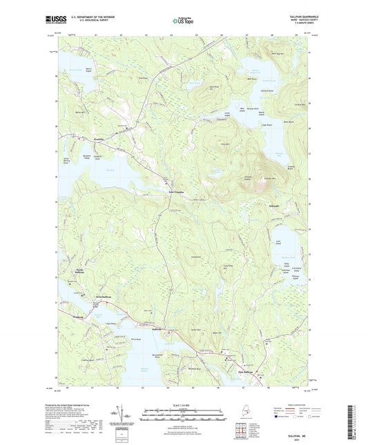 Sullivan Maine US Topo Map Image