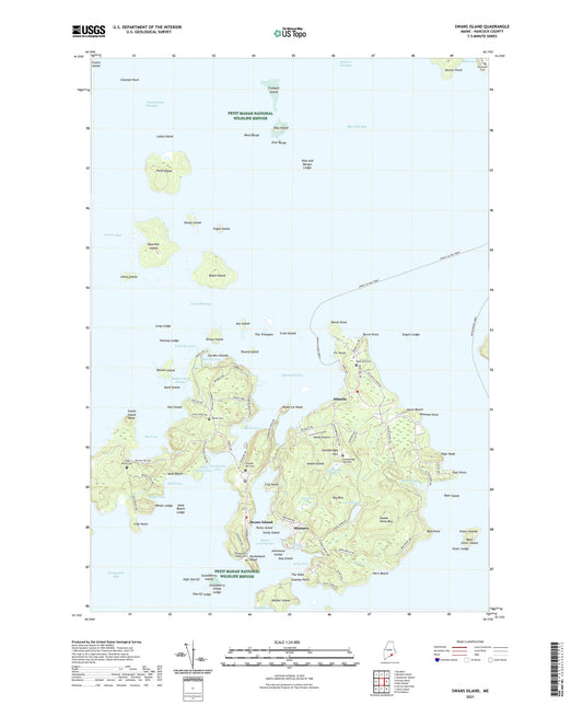 Swans Island Maine US Topo Map Image