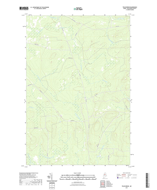 Telos Brook Maine US Topo Map Image