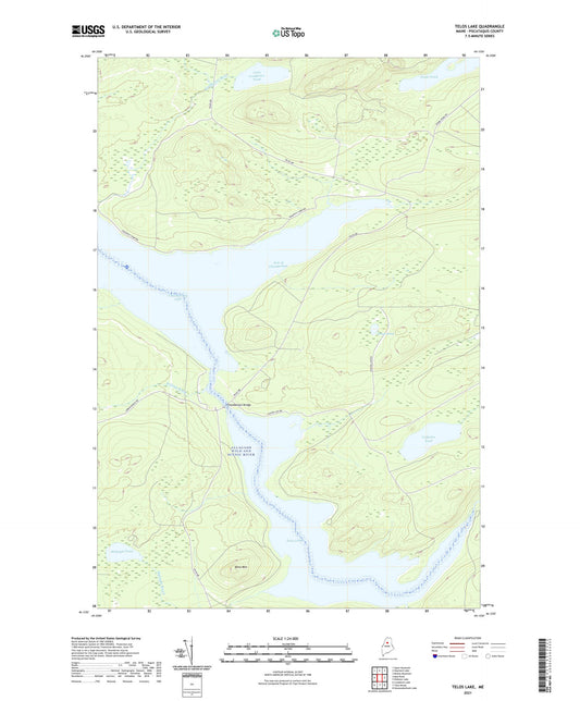 Telos Lake Maine US Topo Map Image