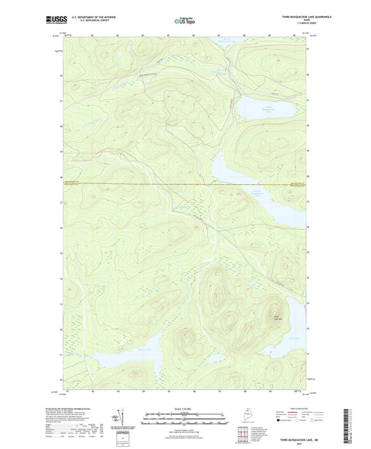 Third Musquacook Lake Maine US Topo Map Image
