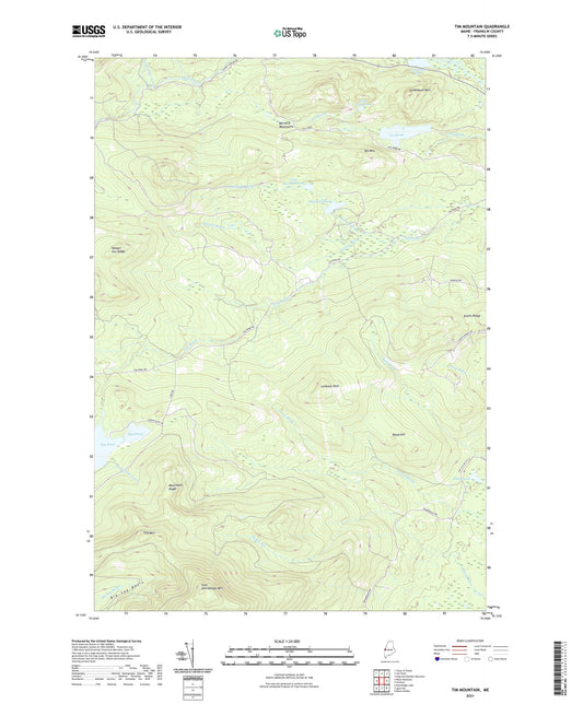 Tim Mountain Maine US Topo Map Image