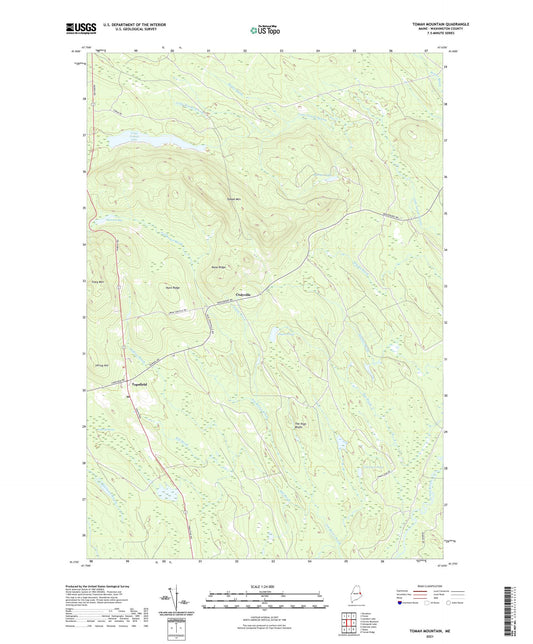 Tomah Mountain Maine US Topo Map Image