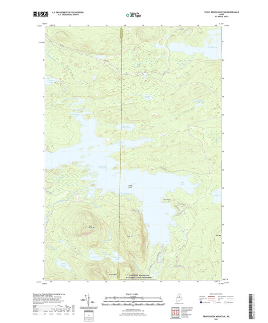 Trout Brook Mountain Maine US Topo Map Image