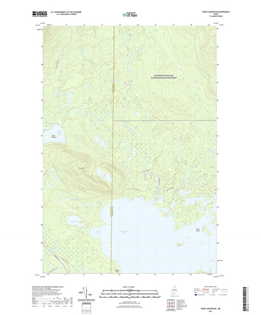 Trout Mountain Maine US Topo Map Image