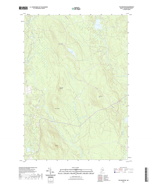 Tug Mountain Maine US Topo Map Image