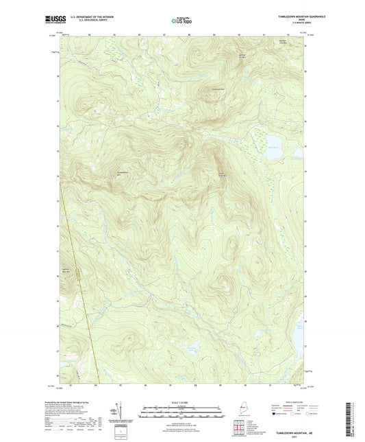 Tumbledown Mountain Maine US Topo Map Image