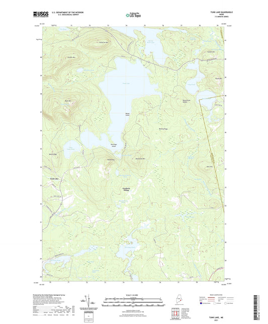 Tunk Lake Maine US Topo Map Image