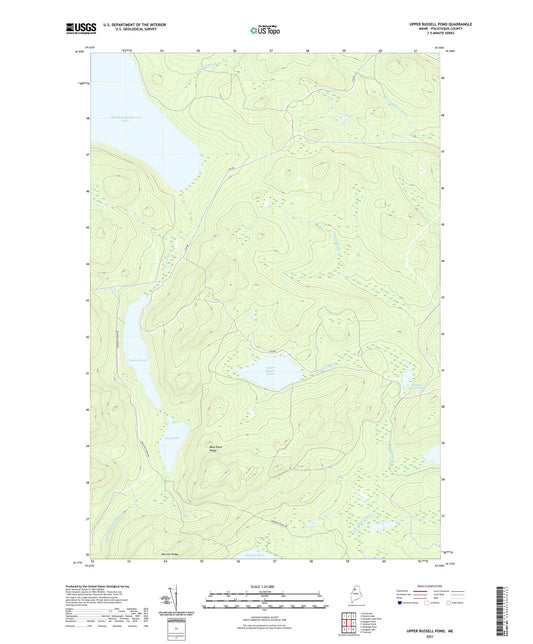 Upper Russell Pond Maine US Topo Map Image