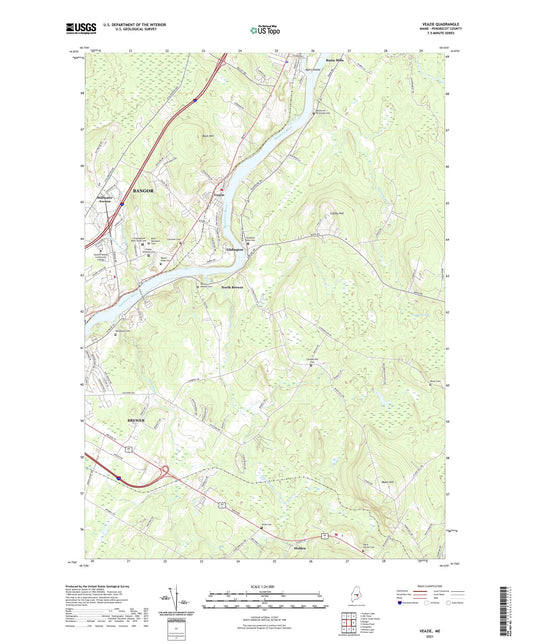 Veazie Maine US Topo Map Image