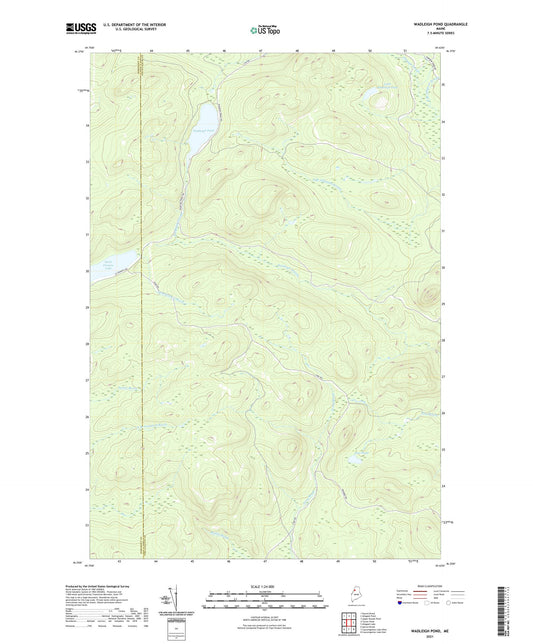 Wadleigh Pond Maine US Topo Map Image