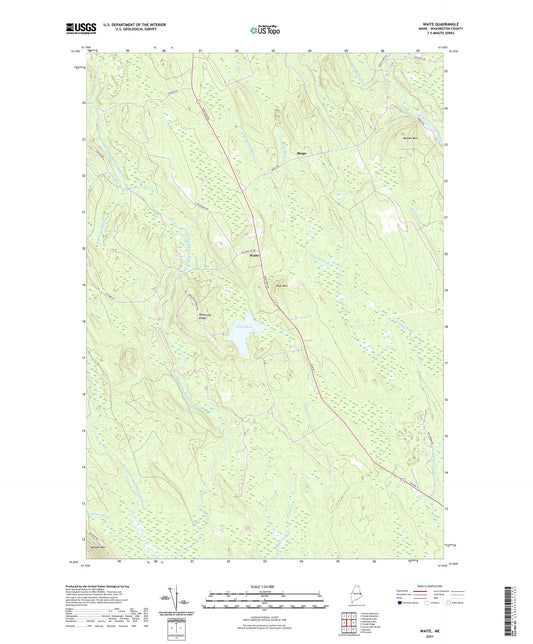 Waite Maine US Topo Map Image