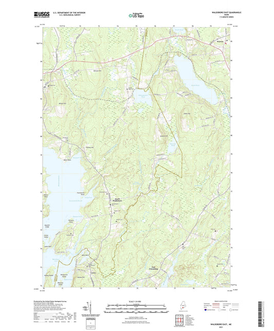 Waldoboro East Maine US Topo Map Image
