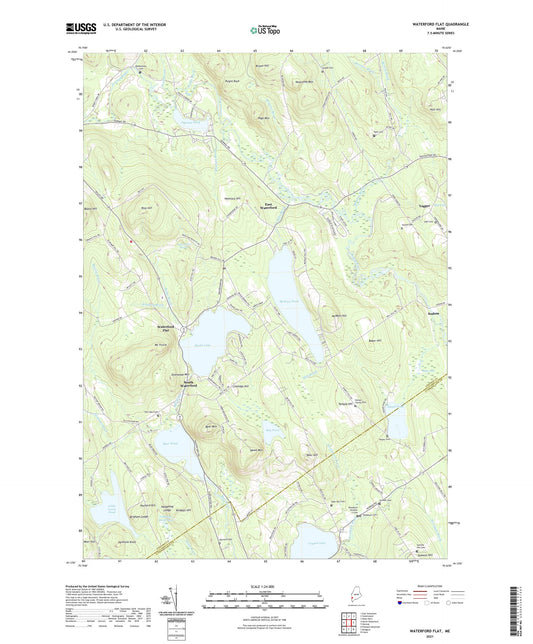 Waterford Flat Maine US Topo Map Image