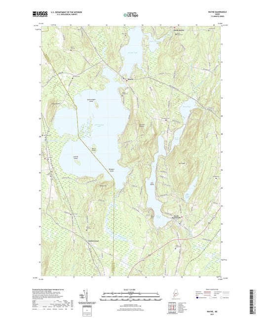 Wayne Maine US Topo Map Image