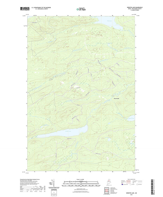 Webster Lake Maine US Topo Map Image
