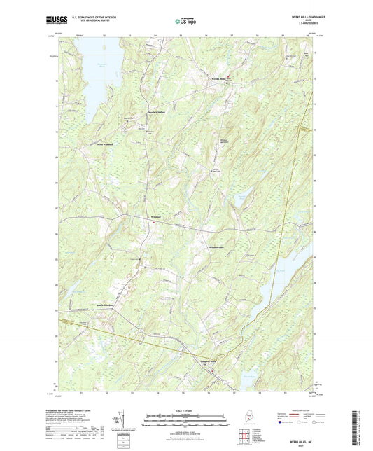 Weeks Mills Maine US Topo Map Image