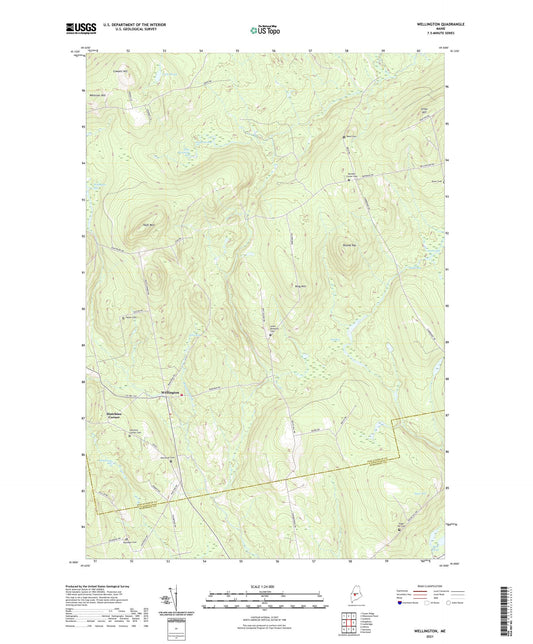Wellington Maine US Topo Map Image