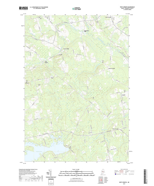 West Corinth Maine US Topo Map Image