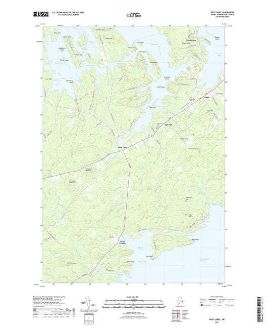 West Lubec Maine US Topo Map Image