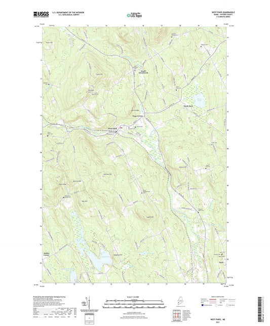 West Paris Maine US Topo Map Image