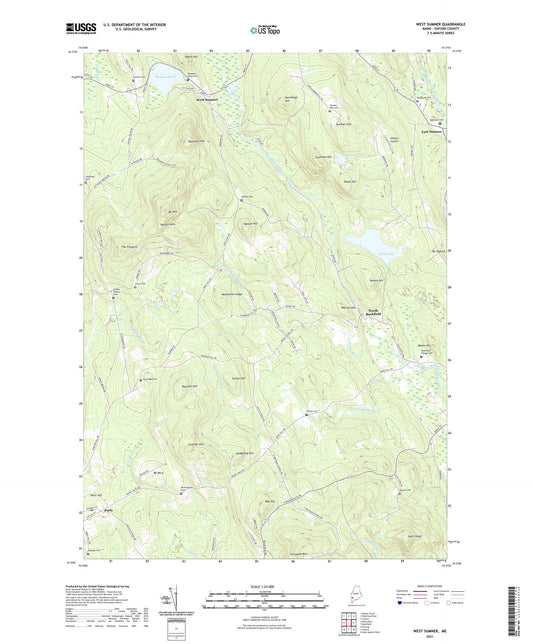 West Sumner Maine US Topo Map Image