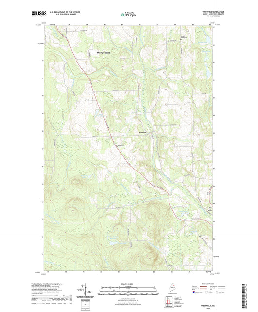 Westfield Maine US Topo Map Image