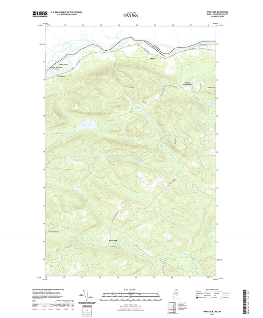 Wheelock Maine US Topo Map Image