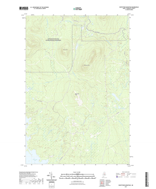 Whetstone Mountain Maine US Topo Map Image