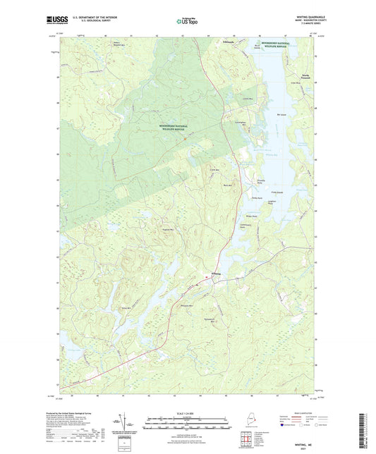 Whiting Maine US Topo Map Image