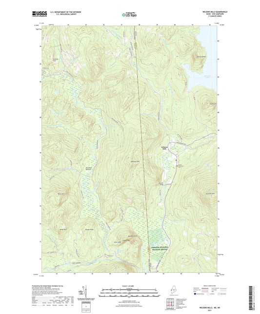 Wilsons Mills Maine US Topo Map Image