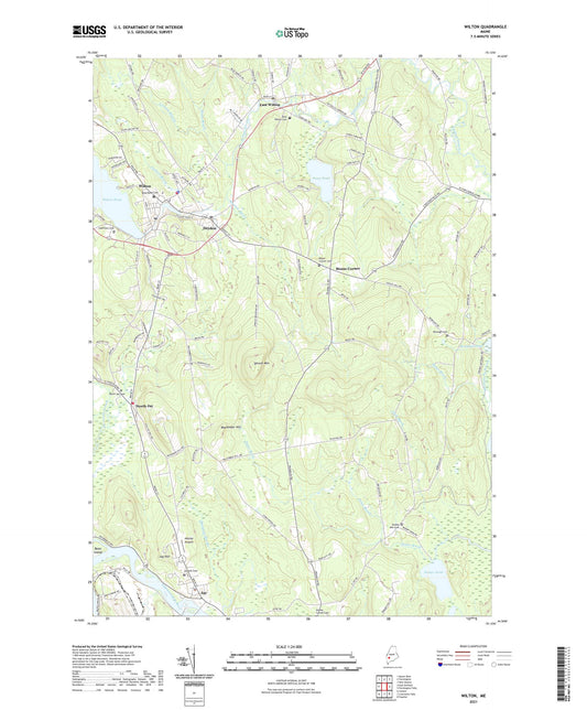 Wilton Maine US Topo Map Image