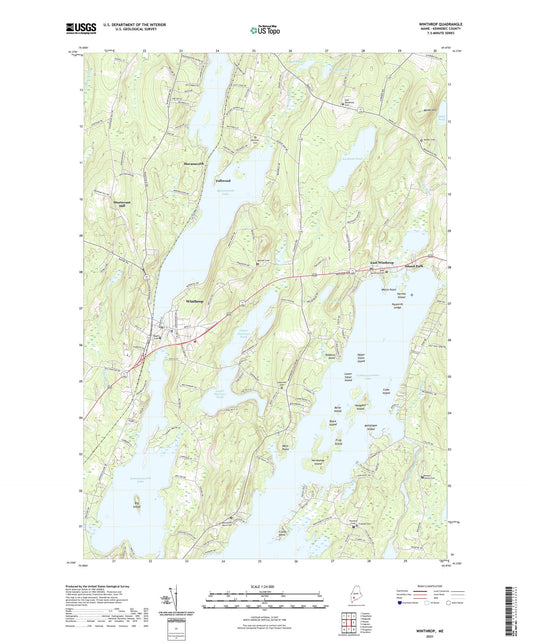 Winthrop Maine US Topo Map Image