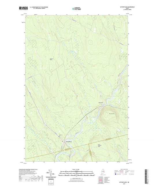 Wytopitlock Maine US Topo Map Image