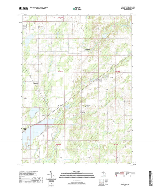 Adams Park Michigan US Topo Map Image