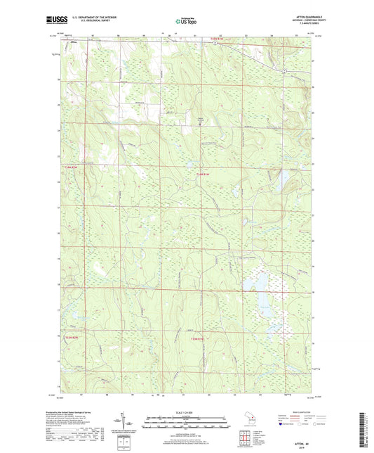 Afton Michigan US Topo Map Image