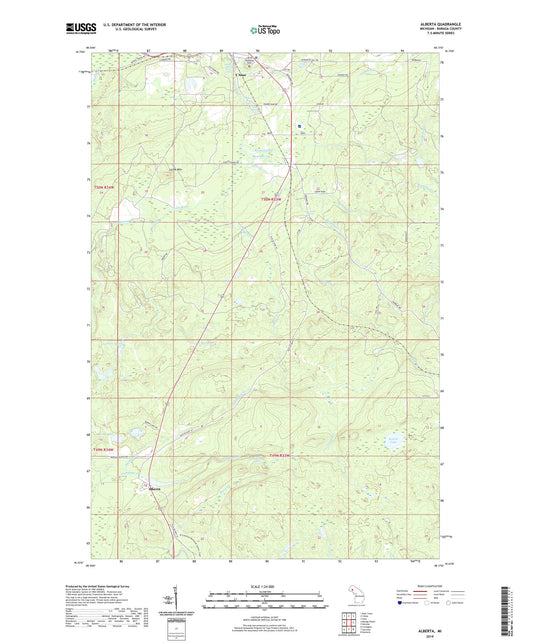Alberta Michigan US Topo Map Image