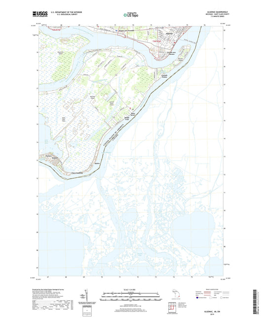 Algonac Michigan US Topo Map Image