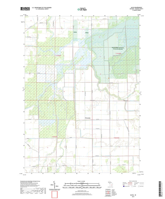 Alicia Michigan US Topo Map Image