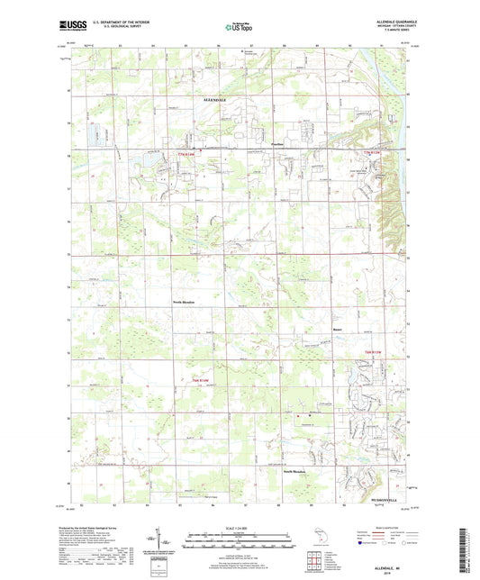 Allendale Michigan US Topo Map Image