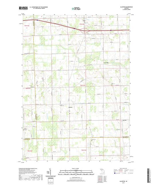 Allenton Michigan US Topo Map Image