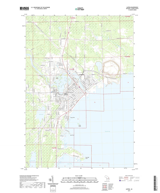 Alpena Michigan US Topo Map Image