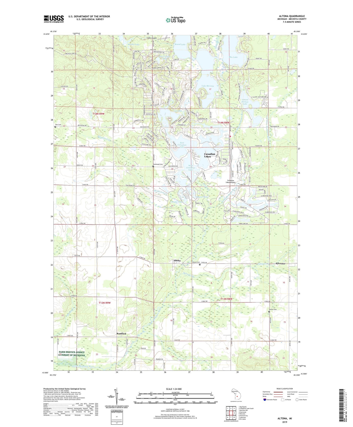 Altona Michigan US Topo Map Image
