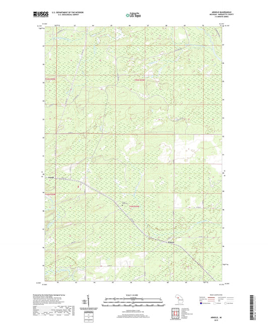 Arnold Michigan US Topo Map Image