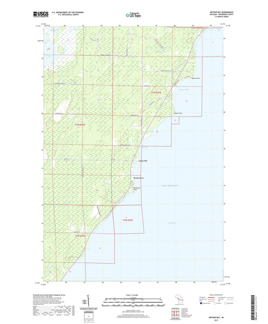 Arthur Bay Michigan US Topo Map Image
