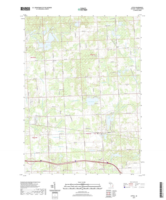 Attica Michigan US Topo Map Image