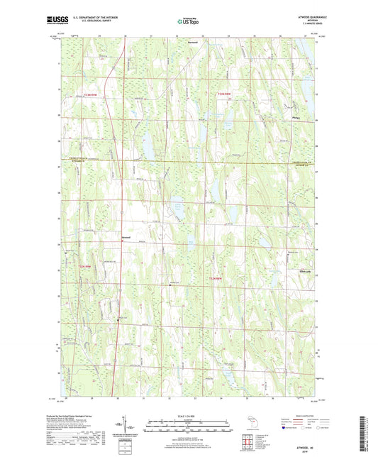 Atwood Michigan US Topo Map Image