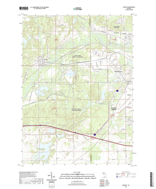 Augusta Michigan US Topo Map Image