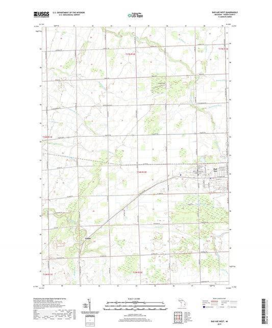 Bad Axe West Michigan US Topo Map Image