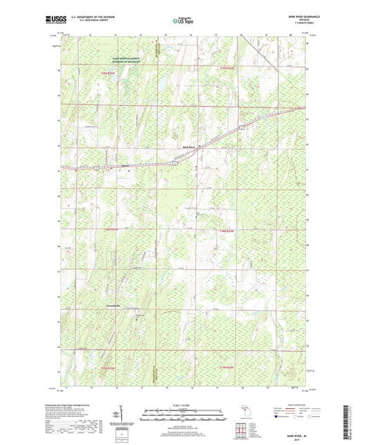 Bark River Michigan US Topo Map Image